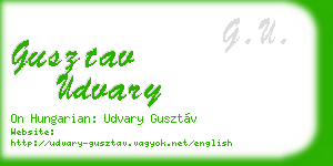 gusztav udvary business card